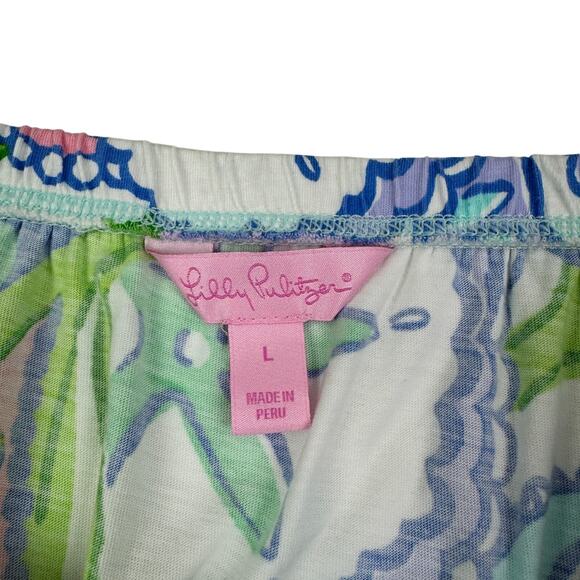 Lilly Pulitzer Lightweight Cotton Strapless Dress Swim Coverup Women's Size L - Picture 3 of 5